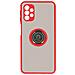 Cover Samsung Galaxy A32 5g Anello In Metallo Funzione Supporto Rossa - Foto miniatura 1