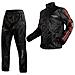 Giacca Pantaloni Scooter Impermeabile Moto Antipioggia Alta Visibilità Rosso Xl - Foto miniatura 2