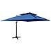 Ombrellone a Sbalzo con Doppia Copertura 400x300 cm Azzurro - Foto miniatura 1