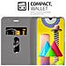 Custodia Compatibile Con Samsung Galaxy M31 In Grigio Nero - Coperchio Protettiva Con Chiusura Magnetica, Funzione Stand E Tasca Per Le Carte - Foto miniatura 4