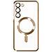 Cover Magsafe Per Samsung S23 Plus Con Protezione Fotocamera Trasparente / Oro - Foto miniatura 1