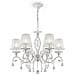 Lampadario Shabby Chic Grace Metallo Bianco 6 Luci Diffusori Pvc Bianco - Foto miniatura 1