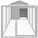 Pollaio Area Corsa Grigio Chiaro 117x405x123 Cm Acciaio Zincato - Foto miniatura 2