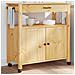 Carrello Da Cucina Monza 84x40x90 Cm In Legno Massello Di Pino - Foto miniatura 1
