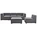 Set Da Giardino Modulare 4 Posti Grigio Scuro E Nero Arezzo - Foto miniatura 3