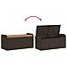 Cassapanca Con Cuscino Marrone 115x51x52 Cm In Polyrattan - Foto miniatura 10