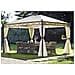 Gazebo Da Esterno 3x4 Mt In Acciaio E Poliestere Con Zanzariera Perimetrale Joseline - Foto miniatura 8