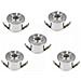 Kit 5 Faretti Luce Rosso Faretto Led A Incasso 1 Watt Trasformatore Silver P31 - Foto miniatura 1