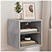 Mobili TV a Parete con Luci LED 2pz Grigio Cemento 30x28,5x30cm - Foto miniatura 2