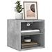 Mobili TV a Parete con Luci LED 2pz Grigio Cemento 30x28,5x30cm - Foto miniatura 3