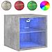 Mobili TV a Parete con Luci LED 2pz Grigio Cemento 30x28,5x30cm - Foto miniatura 4