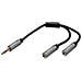 Splitter audio, jack 3,5 mm a 2 prese da 3,5 mm - Foto miniatura 1