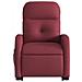Poltrona Alzapersona Massaggiante Elettrica Rosso Vino Tessuto - Foto miniatura 7