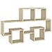 Lusso Casadino -  Scaffale Parete Auto Rovere Sonoma 82x15x51cm Legno Multistrato - Foto miniatura 1