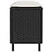 Panca da Giardino con Cuscino Nera 110x30x40,5 cm in Polyrattan - Foto miniatura 5