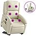 Poltrona Alzapersona Reclinabile Massaggio Crema Similpelle - Foto miniatura 1