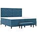Letto Box Spring con Materasso & Panca Blu Scuro 200x200 cm Velluto - Foto miniatura 8