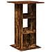 Tavolo Bar Portaoggetti Rovere Fumo 60x60x102 cm Multistrato - Foto miniatura 1