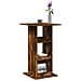 Tavolo Bar Portaoggetti Rovere Fumo 60x60x102 cm Multistrato - Foto miniatura 2