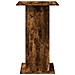 Tavolo Bar Portaoggetti Rovere Fumo 60x60x102 cm Multistrato - Foto miniatura 5