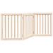Cancello per Cani Pieghevole 3 Pannelli 150 cm Legno di Pioppo - Foto miniatura 6