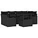 Set Divano da Giardino 7 pcs Nero 100 x 55 x 73 cm Poly Rattan - Foto miniatura 1
