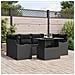 Set Divano da Giardino 7 pcs Nero 100 x 55 x 73 cm Poly Rattan - Foto miniatura 2