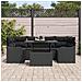 Set Divano da Giardino 7 pcs Nero 100 x 55 x 73 cm Poly Rattan - Foto miniatura 3