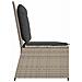 Panchina da giardino con cuscino Grigio chiaro Poly Rattan - Foto miniatura 4