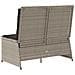 Panchina da giardino con cuscino Grigio chiaro Poly Rattan - Foto miniatura 5