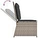 Panchina da giardino con cuscino Grigio chiaro Poly Rattan - Foto miniatura 7