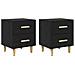 Armadietto per letto 2 pcs Rovere nero 40 x 35 x 47,5 cm - Foto miniatura 1