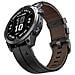 Cinturino In Pelle Da 26 Mm Compatibile Con Garmin Fenix 8 51mm / 7x / 6x / 5x - Sgancio Rapido Black - Foto miniatura 1