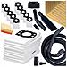 Set Di Sacchetti E Filtro Per Aspirapolvere Compatibile Con Kärcher Wd4 Wd5 Wd6 - Microfibra Di Alta Qualità, 5 Strati, Tubo 4m - Foto miniatura 1