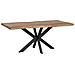 Tavolo Da Pranzo In Acacia Naturale Laccato E Ferro 180x90x76h Cm - Foto miniatura 1
