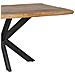 Tavolo Da Pranzo In Acacia Naturale Laccato E Ferro 180x90x76h Cm - Foto miniatura 3