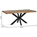 Tavolo Da Pranzo In Acacia Naturale Laccato E Ferro 180x90x76h Cm - Foto miniatura 4