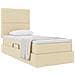 Letto con contenitore e materasso Crema 90 x 190 cm Poliestere - Foto miniatura 3