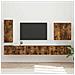 Set di Mobiletto da TV a Parete 6 pcs Rovere fumé - Foto miniatura 2