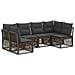 Set Divano da Giardino 6 pcs Grigio polyrattan - Foto miniatura 1