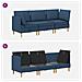 Set di divani modulari con spazio di archiviazione 3 pcs Blu - Foto miniatura 8