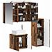 Set di mobili per il bagno 4 pcs Legno antico - Foto miniatura 2