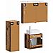 Set di mobili per il bagno 4 pcs Legno antico - Foto miniatura 3