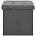 Sgabelli Pieghevoli 2 Pz In Simil Lino 38x38x38 Cm Grigio Scuro - Foto miniatura 7