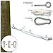 Kit Per Appendere La Vostra Amaca Kit Completo Incl Funi Moschettoni Golfari Peso Massimo Suppor - Foto miniatura 3