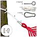 Kit Per Appendere La Vostra Amaca Kit Completo Incl Funi Moschettoni Golfari Peso Massimo Suppor - Foto miniatura 4