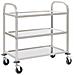 Carrello da Cucina a 3 Livelli 95x45x83,5 cm in Acciaio Inox - Foto miniatura 1