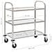 Carrello da Cucina a 3 Livelli 95x45x83,5 cm in Acciaio Inox - Foto miniatura 4