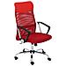 Sedia Ufficio Washington in Rete Traspirante e Similpelle - Sedia Scrivania Girevole e Imbottita - Sedia Ergonomica Direzionale con Braccioli Rosso - Foto miniatura 2
