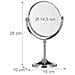 Ingrandimento Specchio Da Toilette Round Piedi Trucco Dello Specchio Cosmetici Su Due Lati Hwd 28x18x10cm Argento - Foto miniatura 2